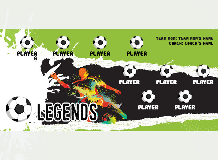 Legends - Soccer - Pole Pocket Banner