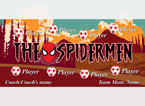 Spidermen 2 - Soccer - Pole Pocket Banner