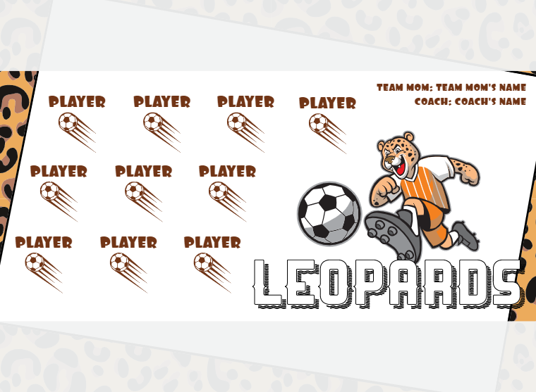 Leopards - Soccer - Pole Pocket Banner