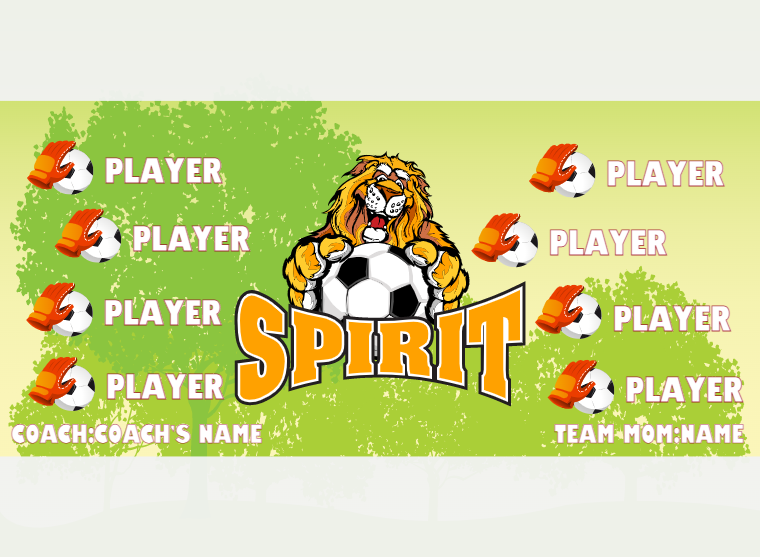 Spirits - Soccer - Pole Pocket Banner