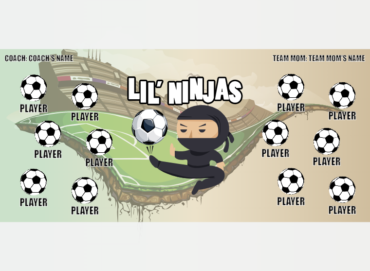 LIL Ninjas - Soccer - Pole Pocket Banner