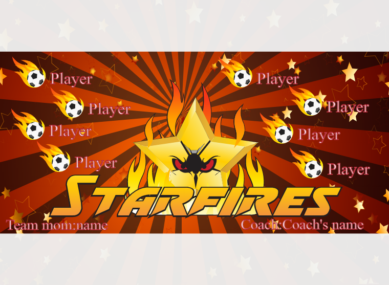 Starfires - Soccer - Pole Pocket Banner
