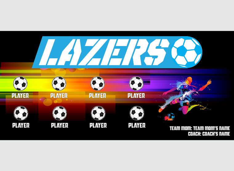 Lazers - Soccer - Pole Pocket Banner
