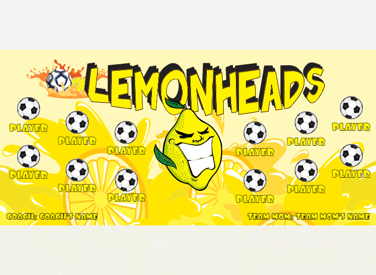 Lemonheads - Soccer - Pole Pocket Banner
