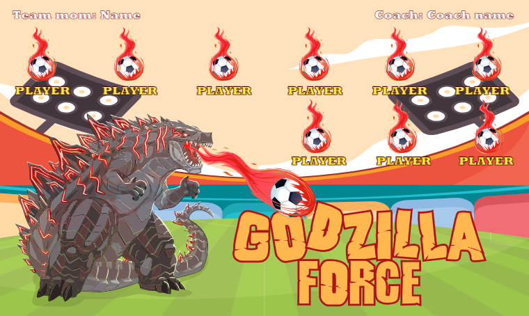 Godzilla Force - Soccer Banner