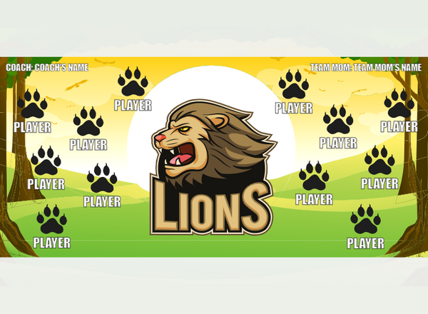 Lions 1 - Soccer - Pole Pocket Banner