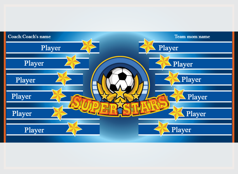 Super Stars 2 - Soccer - Pole Pocket Banner