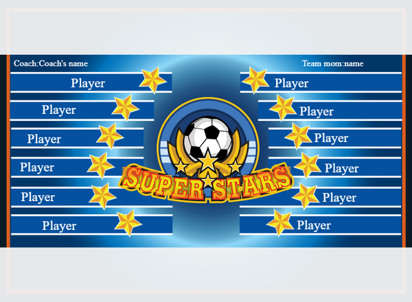Super Stars 2 - Soccer - Pole Pocket Banner