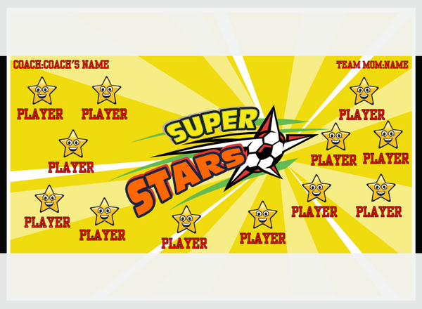 Super Stars - Soccer - Pole Pocket Banner