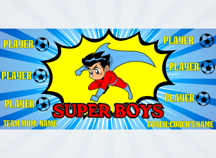 Superboys - Soccer - Pole Pocket Banner