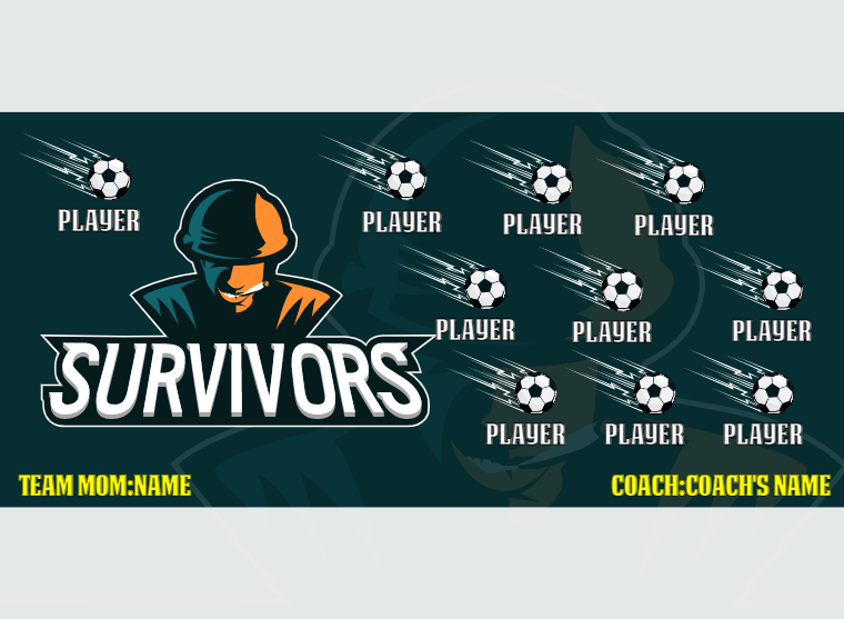 Survivors - Soccer - Pole Pocket Banner