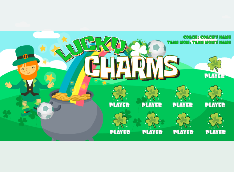 Lucky Charms - Soccer - Pole Pocket Banner