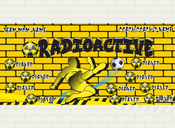 Radioactive - Soccer - Pole Pocket Banner