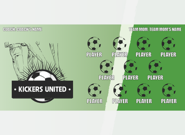 Kickers United - Soccer - Pole Pocket Banner