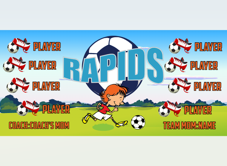 Rapids - Soccer - Pole Pocket Banner