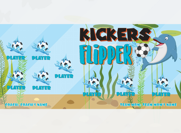 Kickers Flipper 1 - Soccer - Pole Pocket Banner