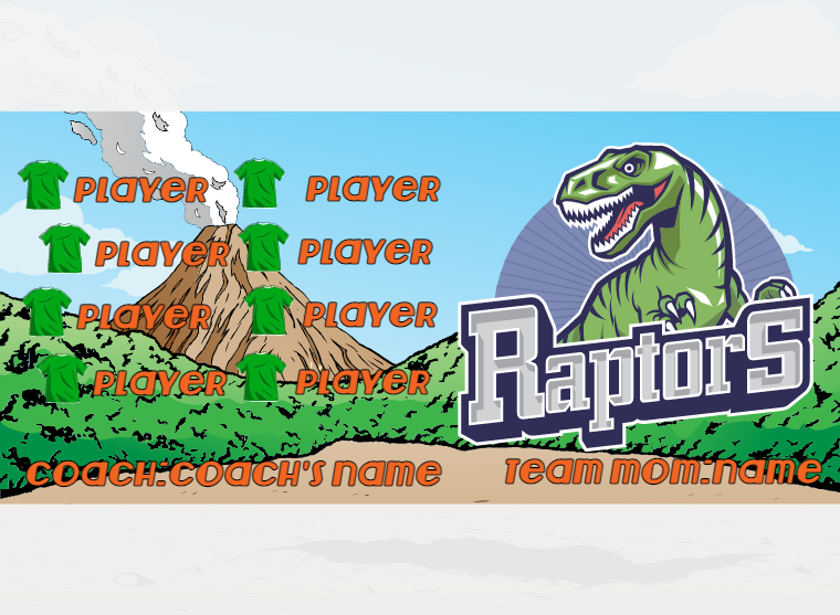 Raptors - Soccer - Pole Pocket Banner