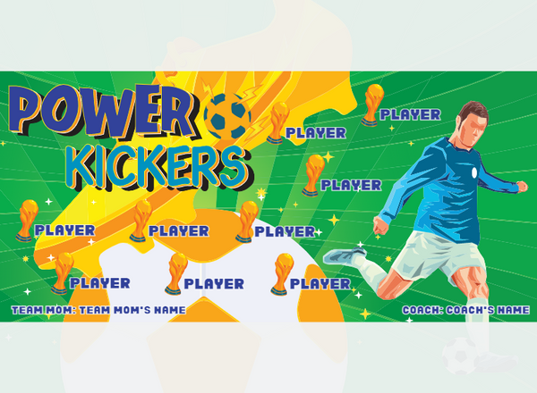 Kickers Power - Soccer - Pole Pocket Banner