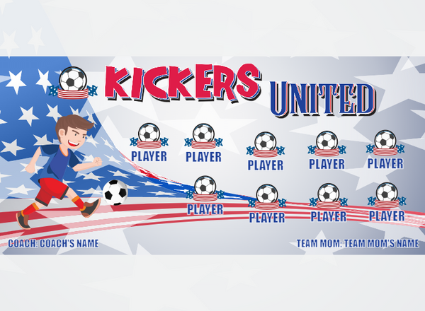 Kickers United - Soccer - Pole Pocket Banner