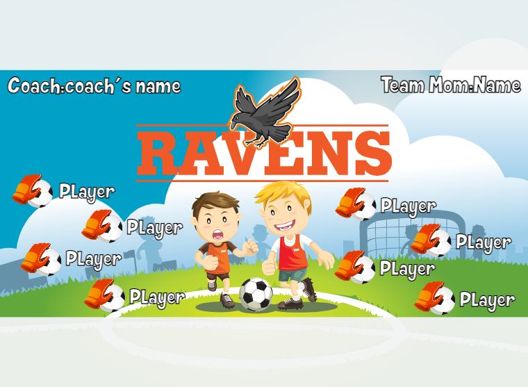 Ravens 2 - Soccer - Pole Pocket Banner