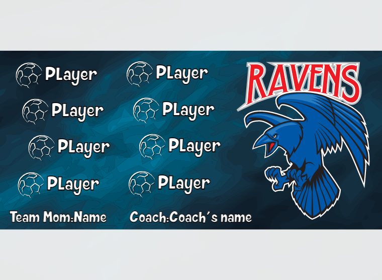 Ravens - Soccer - Pole Pocket Banner
