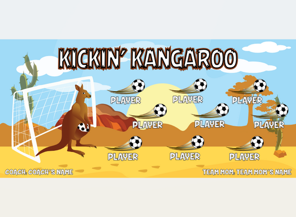 Kickin Kangaroos - Soccer - Pole Pocket Banner