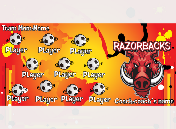 Razorbacks - Soccer - Pole Pocket Banner