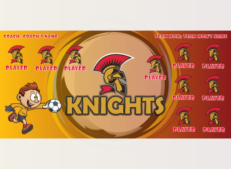 Knights 2 - Soccer - Pole Pocket Banner
