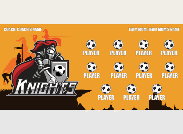 Knights 3 - Soccer - Pole Pocket Banner