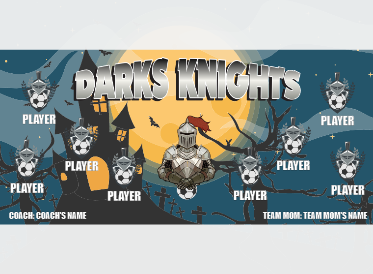 Knights Darks - Soccer - Pole Pocket Banner