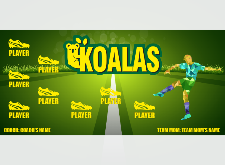 Koalas - Soccer - Pole Pocket Banner