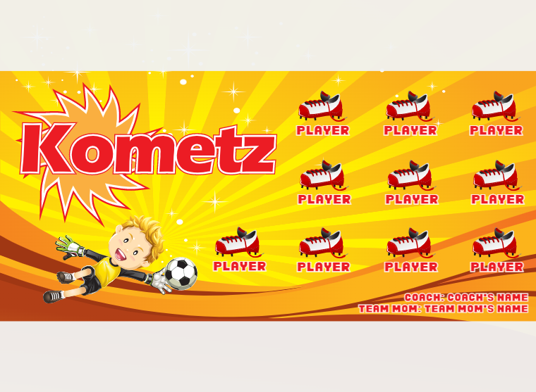 Kometz - Soccer - Pole Pocket Banner