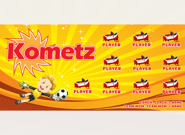 Kometz - Soccer - Pole Pocket Banner