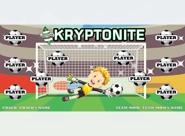 Kryptonite - Soccer - Pole Pocket Banner