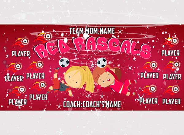 RED Rascals - Soccer - Pole Pocket Banner