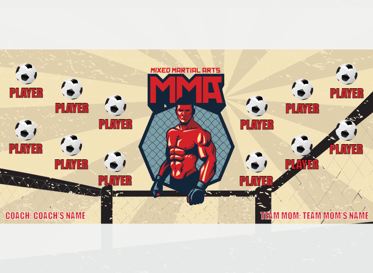MMA - Soccer - Pole Pocket Banner