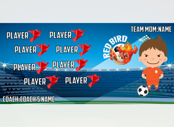 Redbird - Soccer - Pole Pocket Banner