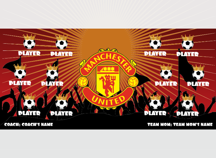 Manchester United - Soccer - Pole Pocket Banner