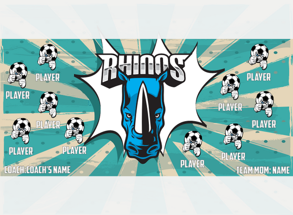 Rhinos 1 - Soccer - Pole Pocket Banner