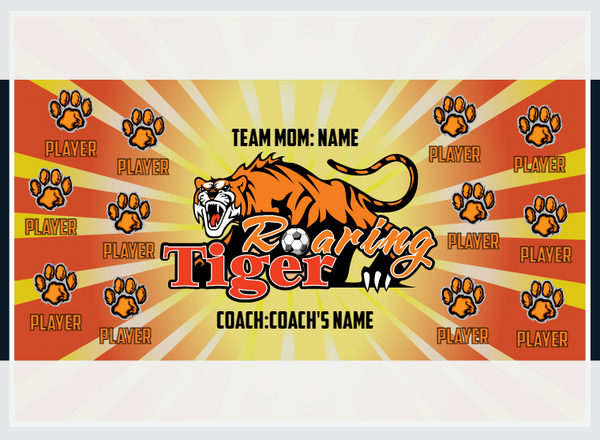 Roaring Tigers 2 - Soccer - Pole Pocket Banner