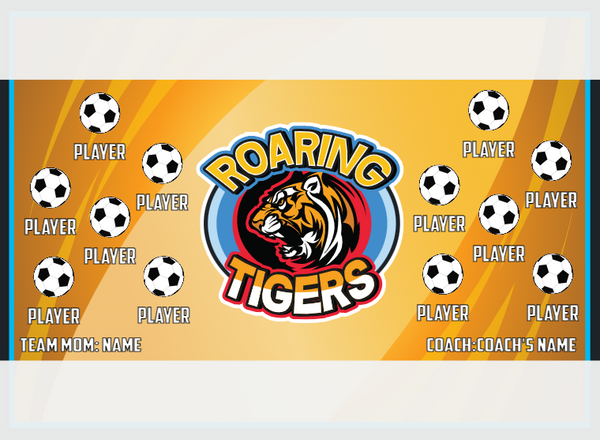 Roaring Tigers - Soccer - Pole Pocket Banner