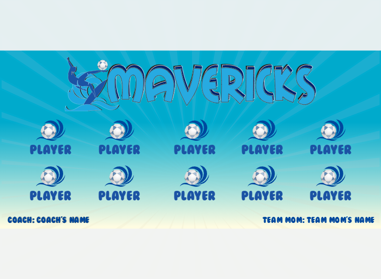Mavericks 2 - Soccer - Pole Pocket Banner
