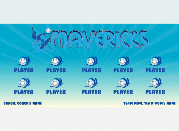 Mavericks 2 - Soccer - Pole Pocket Banner