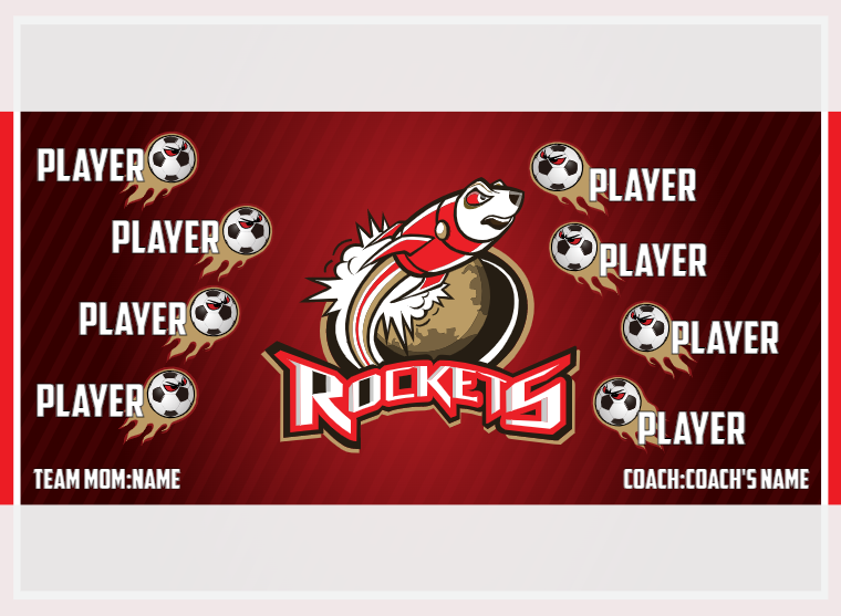 Rockets - Soccer - Pole Pocket Banner