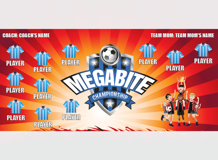 Megabite - Soccer - Pole Pocket Banner