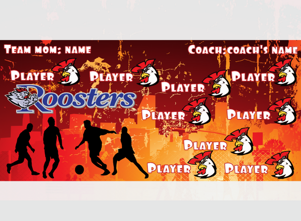 Rooster - Soccer - Pole Pocket Banner