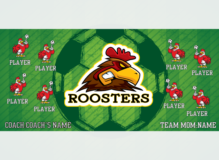 Roosters 1 - Soccer - Pole Pocket Banner