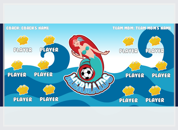 Mermaids - Soccer - Pole Pocket Banner