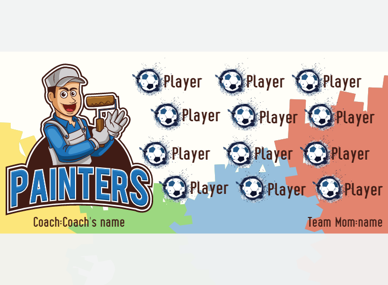 Painters - Soccer - Pole Pocket Banner