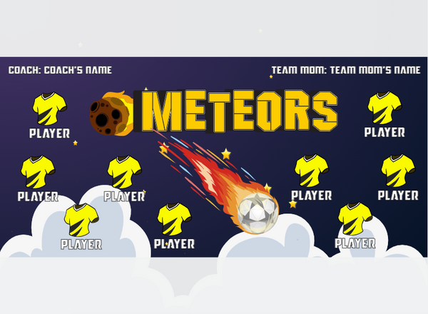 Meteors - Soccer - Pole Pocket Banner